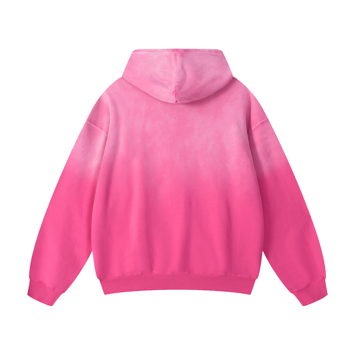 Starboy Essential pink sun-dyed hoodie back view on white background